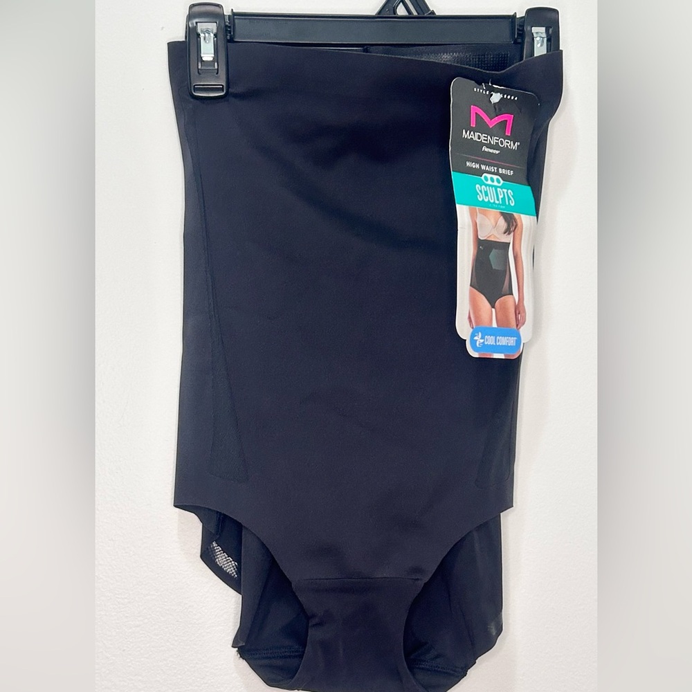 Maidenform Flexees Sculpt Ultra Firm High Waist Brief Shapewear Black M and L
